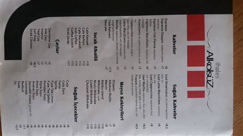 thales menu